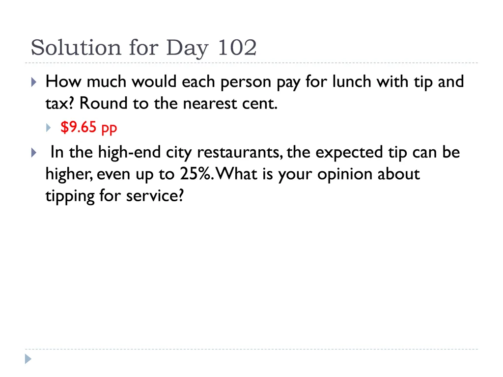 solution for day 102