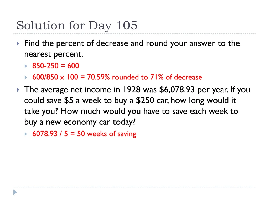 solution for day 105