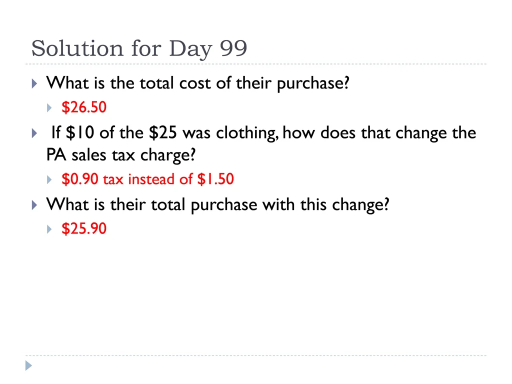solution for day 99