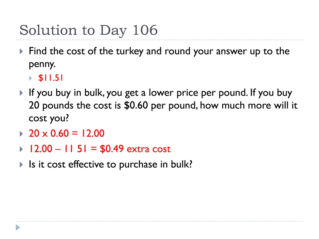solution to day 106