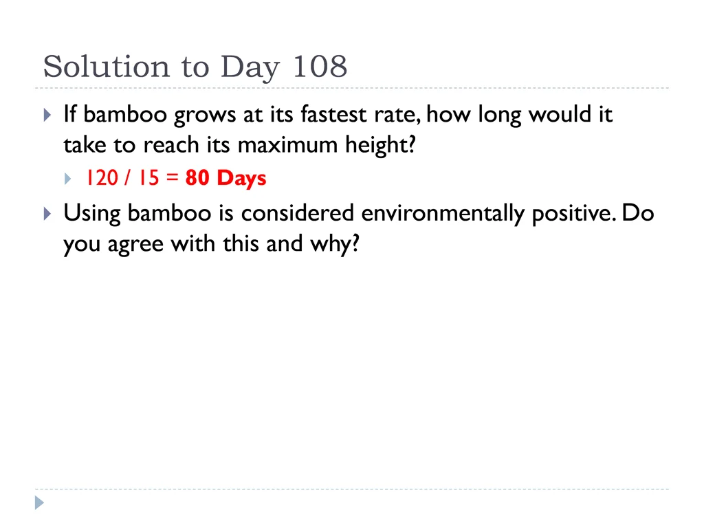 solution to day 108