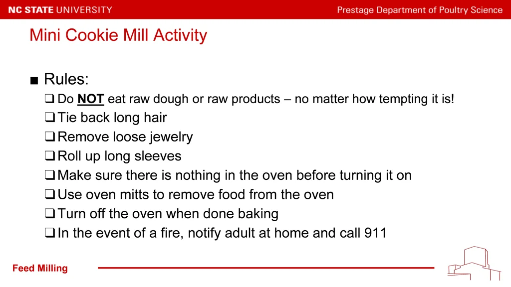 mini cookie mill activity