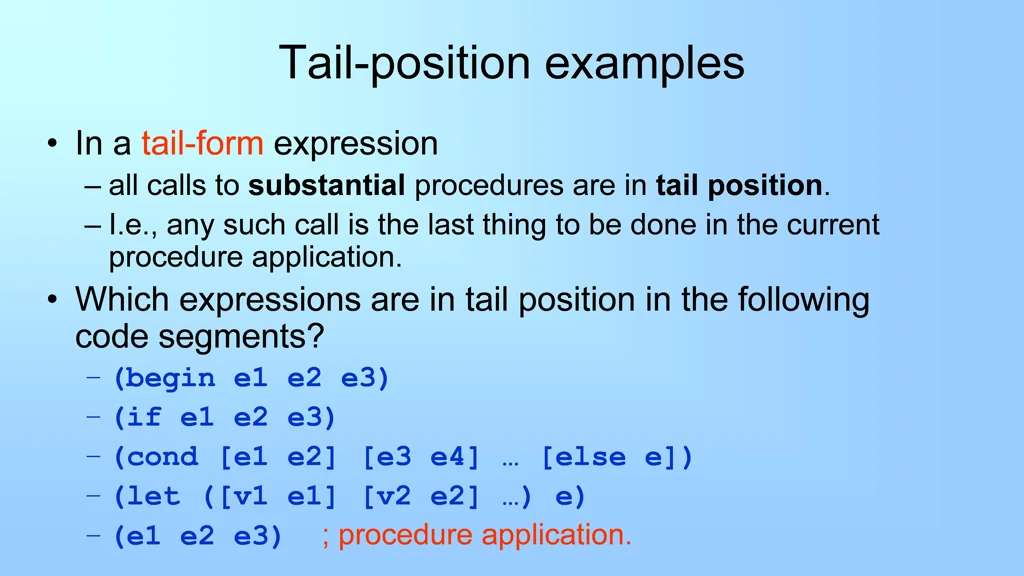 tail position examples 1