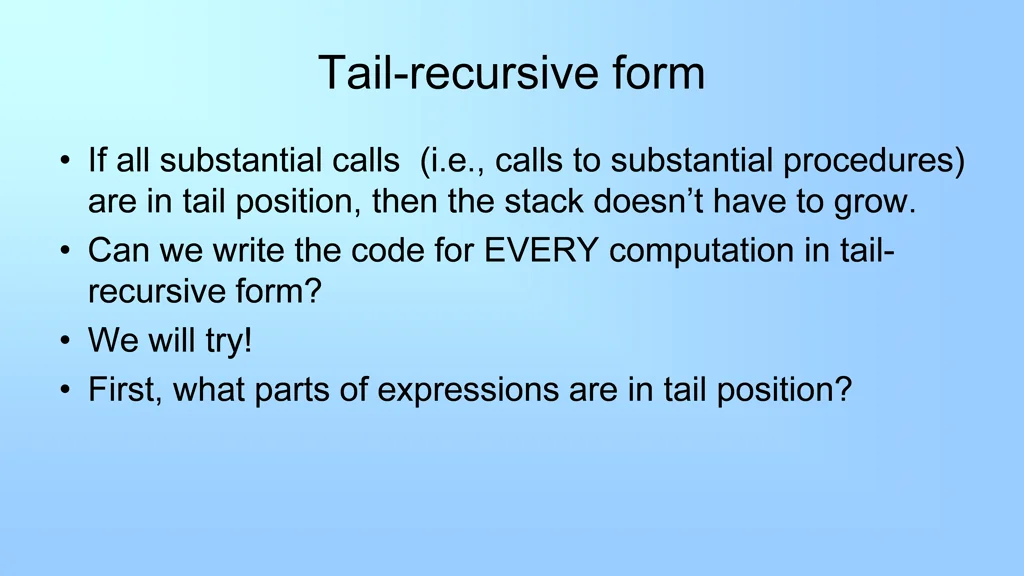 tail position examples