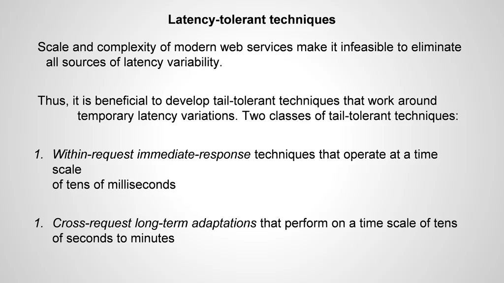 latency tolerant techniques