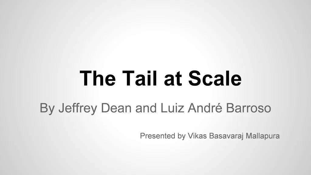 the tail at scale