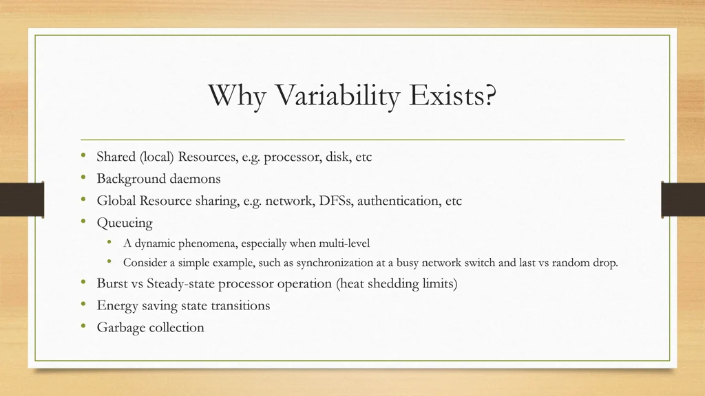 why variability exists