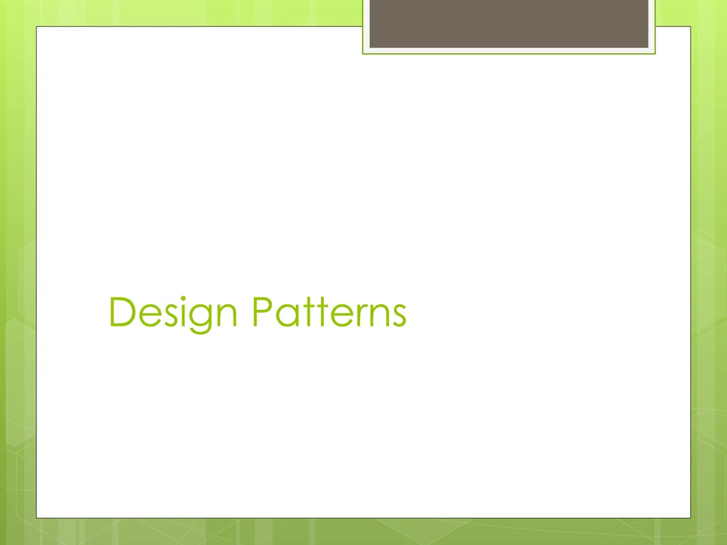design patterns