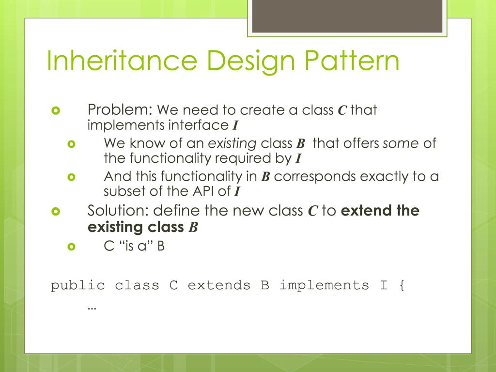 inheritance design pattern