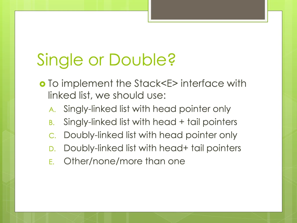 single or double