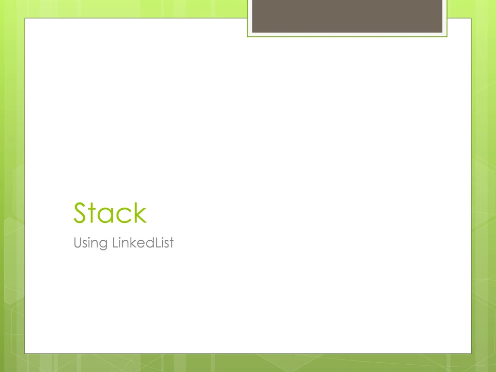 stack using linkedlist