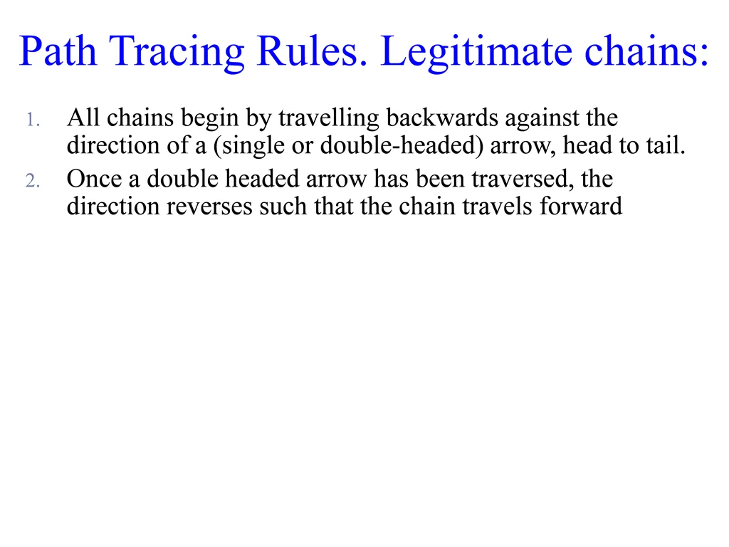 path tracing rules legitimate chains 1