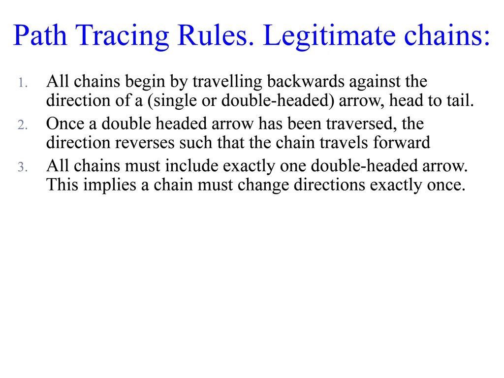 path tracing rules legitimate chains 2