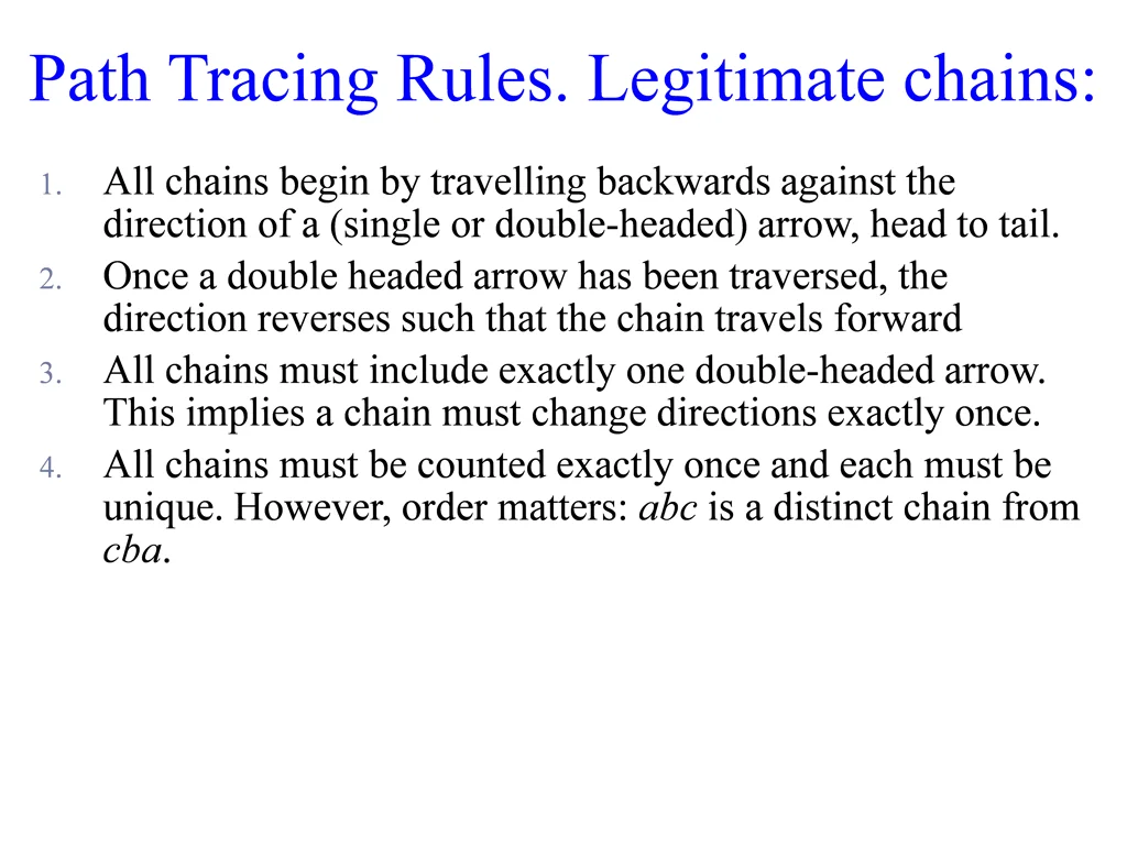 path tracing rules legitimate chains 3