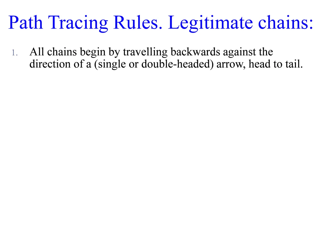 path tracing rules legitimate chains