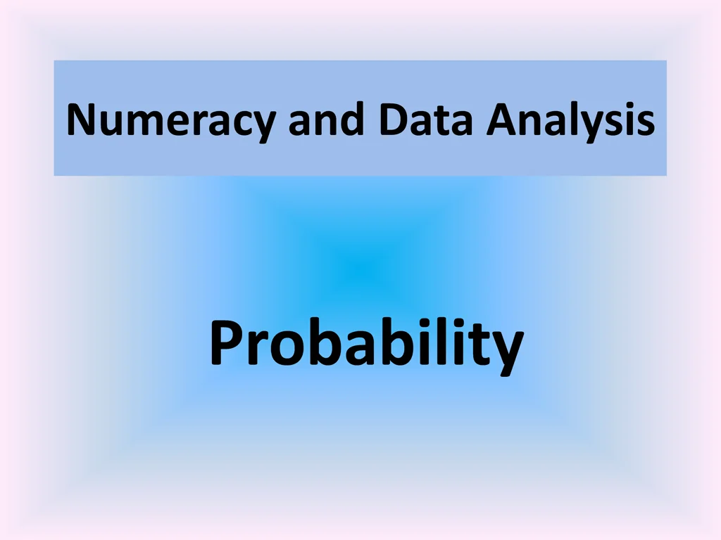 numeracy and data analysis