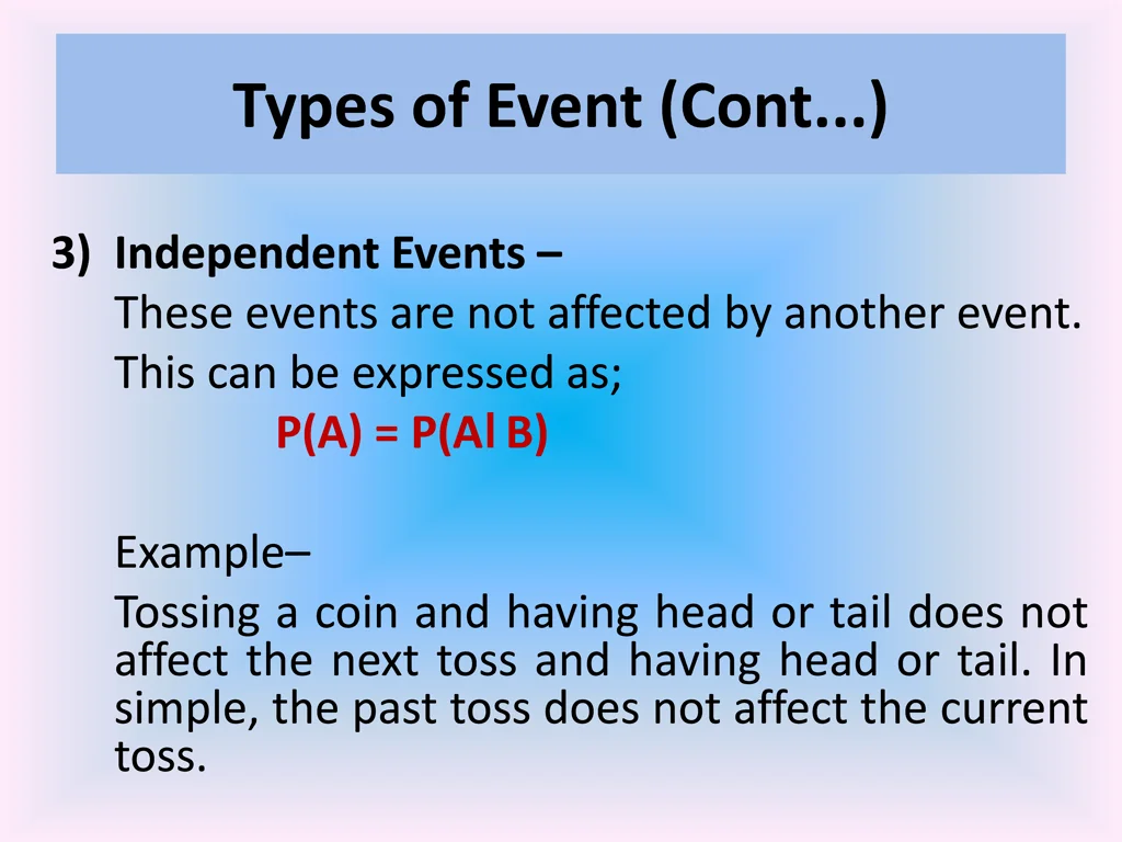 types of event cont 1