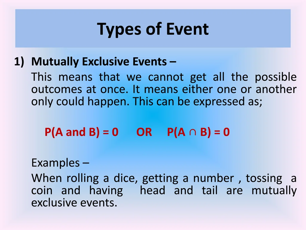 types of event