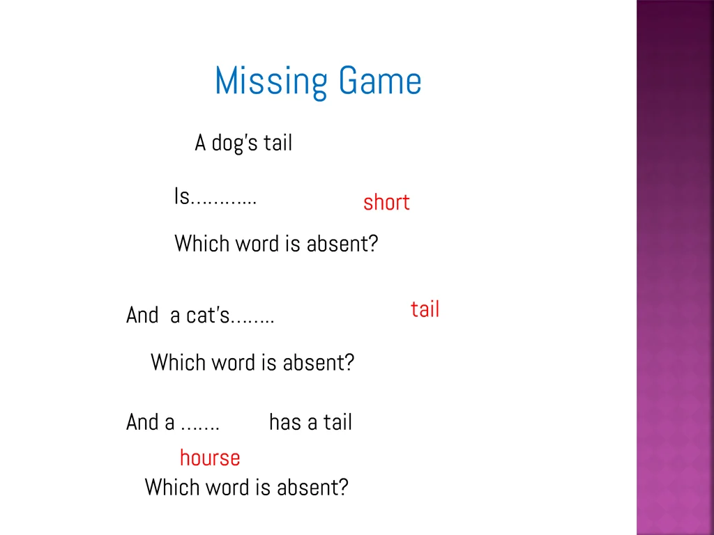 missing game