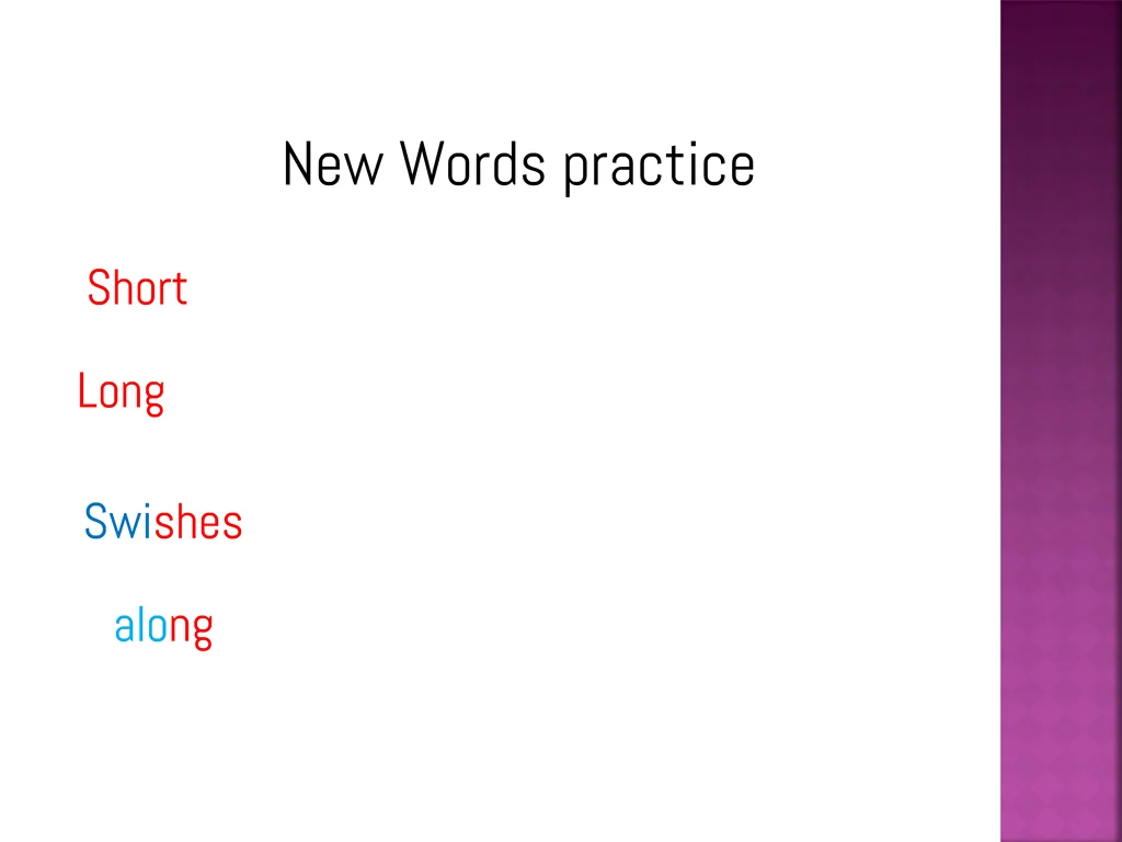 new words practice