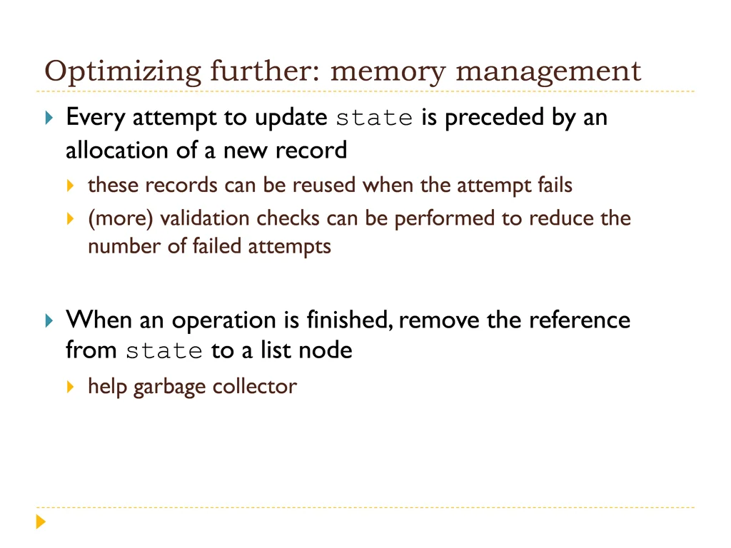implementing the queue without gc