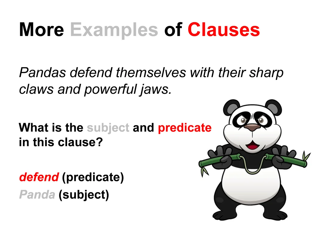 more examples of clauses