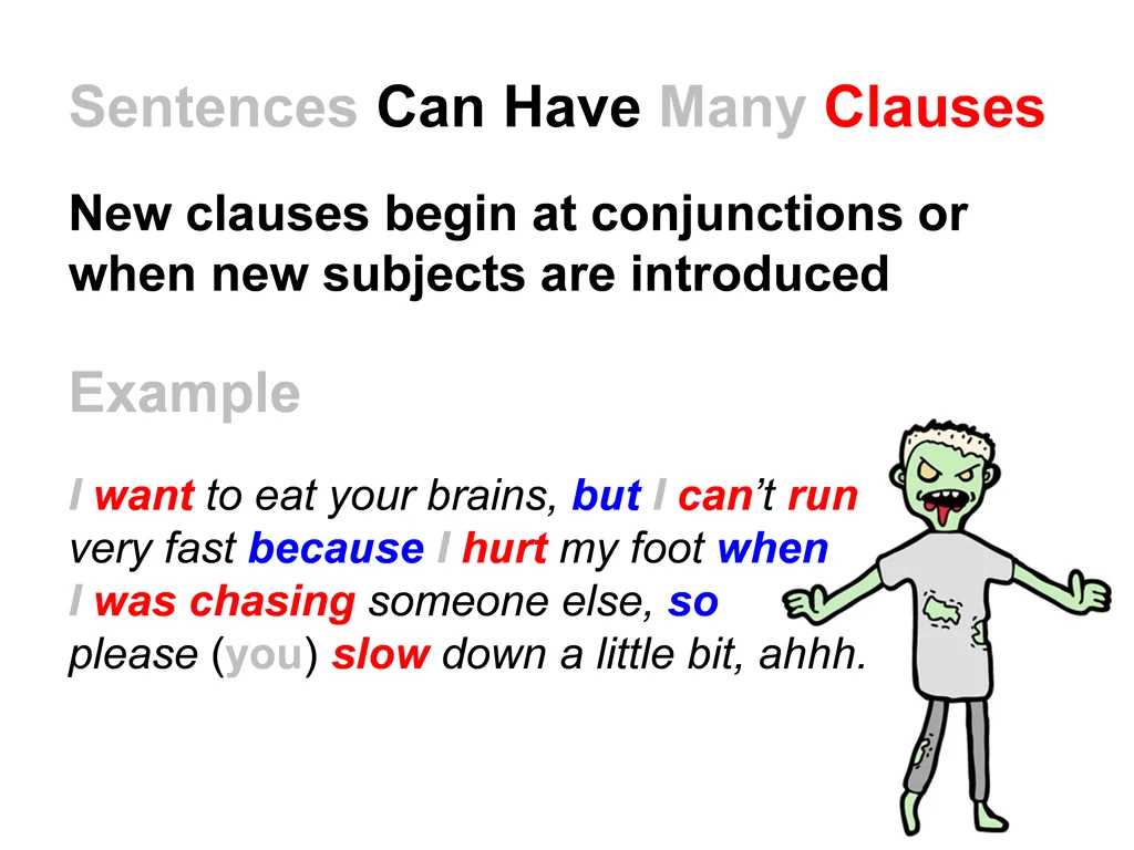 sentences can have many clauses