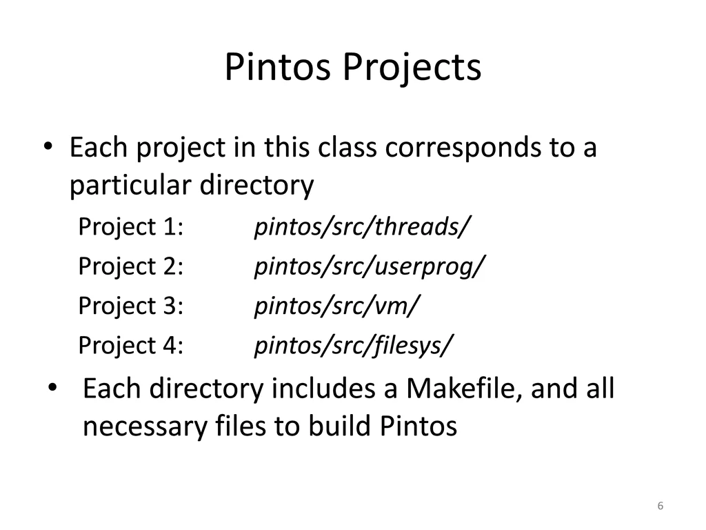 pintos projects