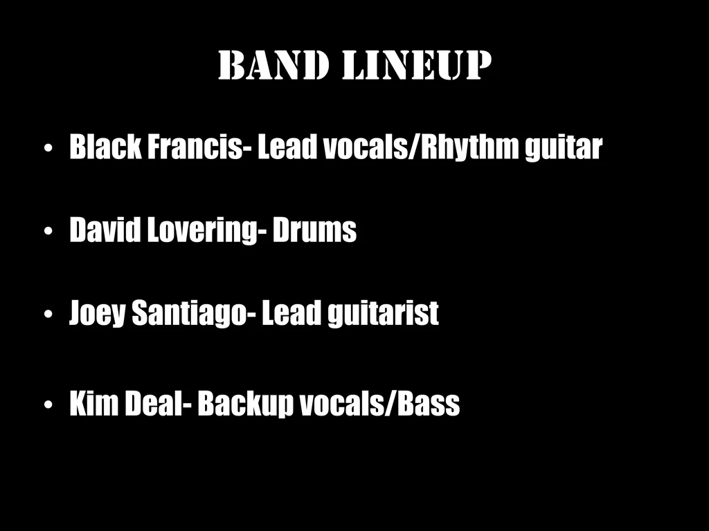 band lineup