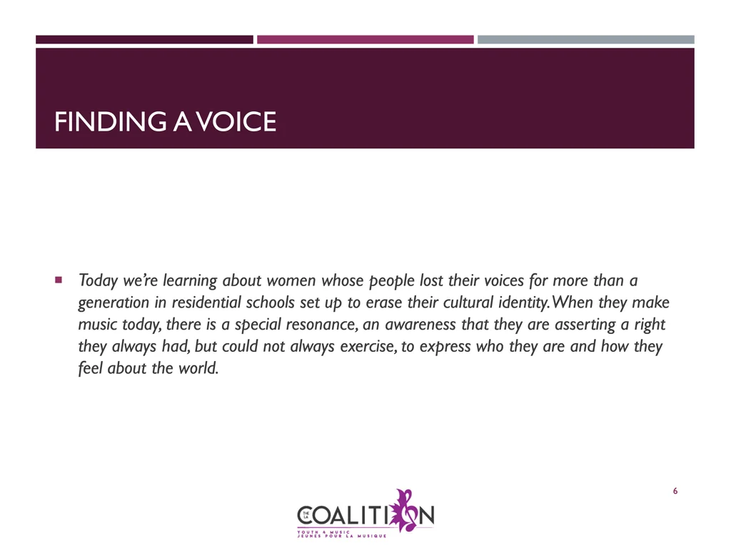finding a voice 1