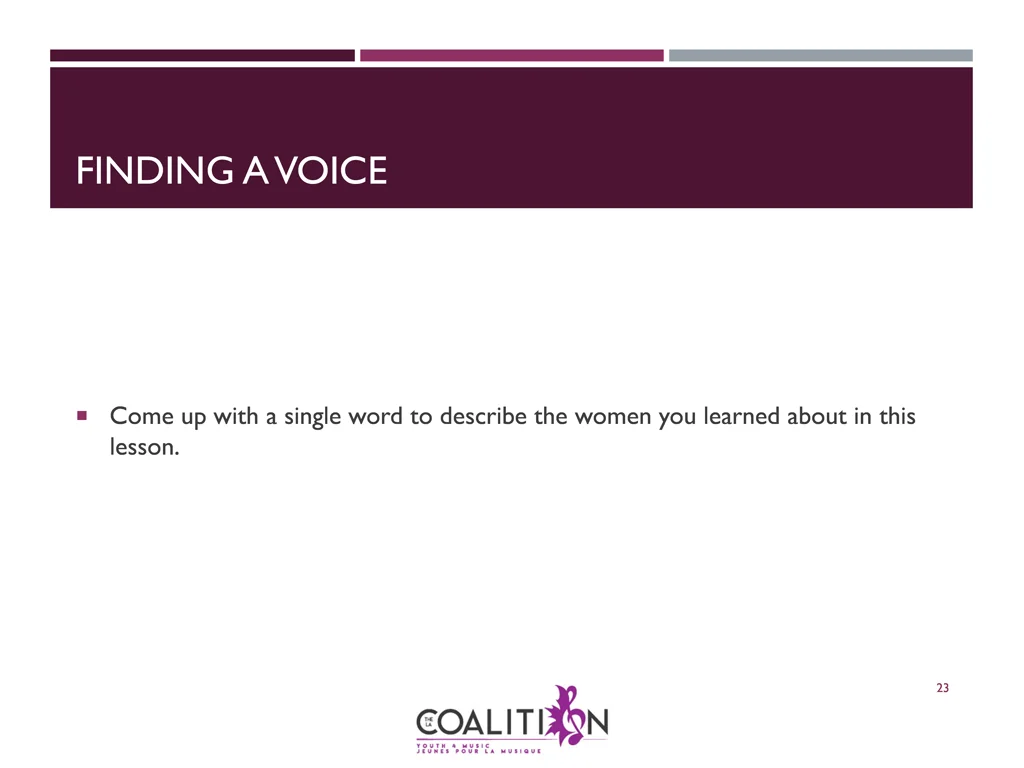 finding a voice 2