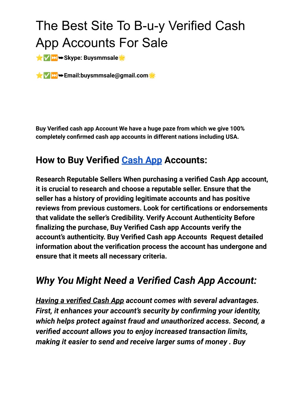 PPT - The Best Site To B-u-y Verified Cash App Accounts For Sale ...