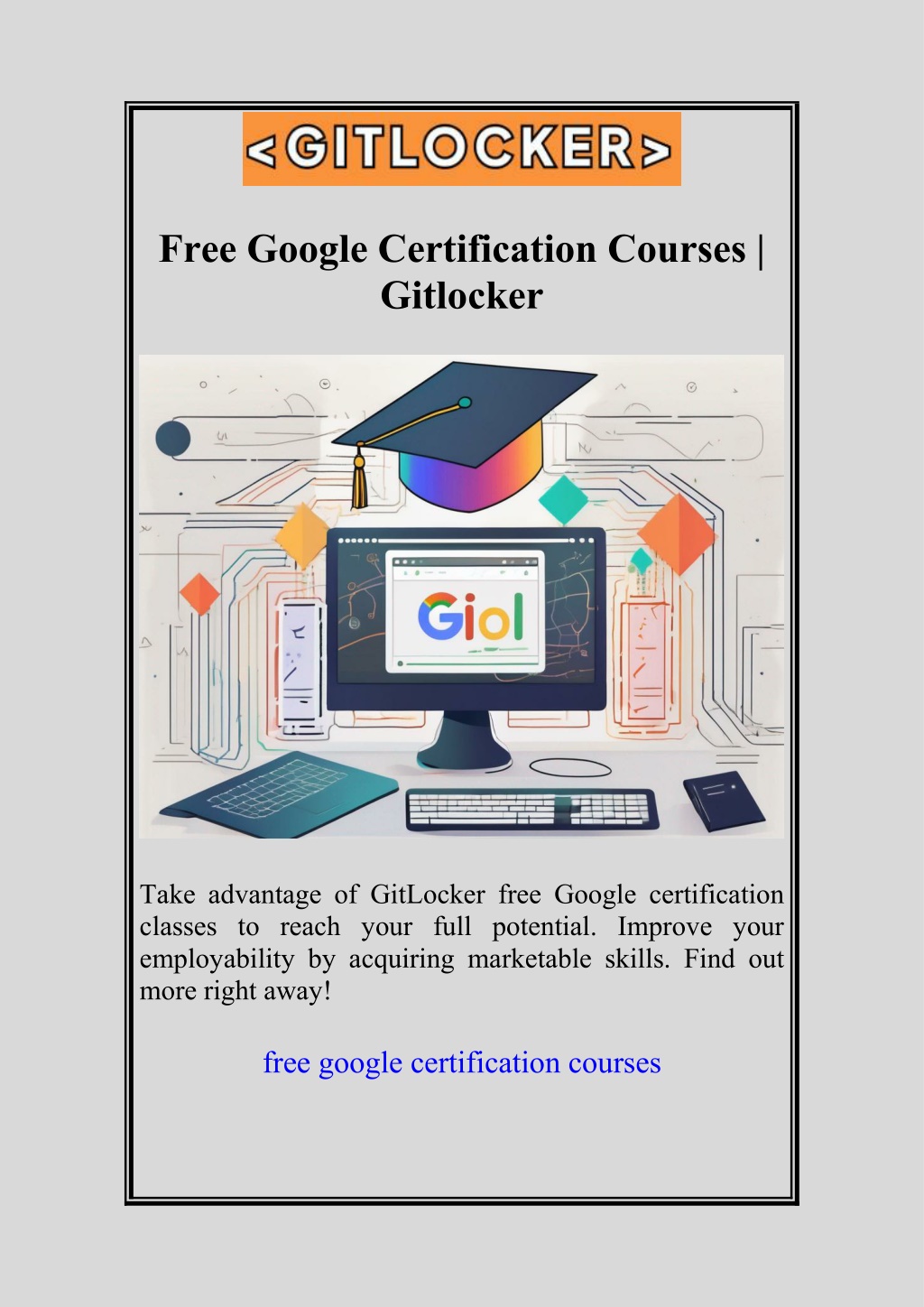 Ppt free google certification courses gitlocker powerpoint
