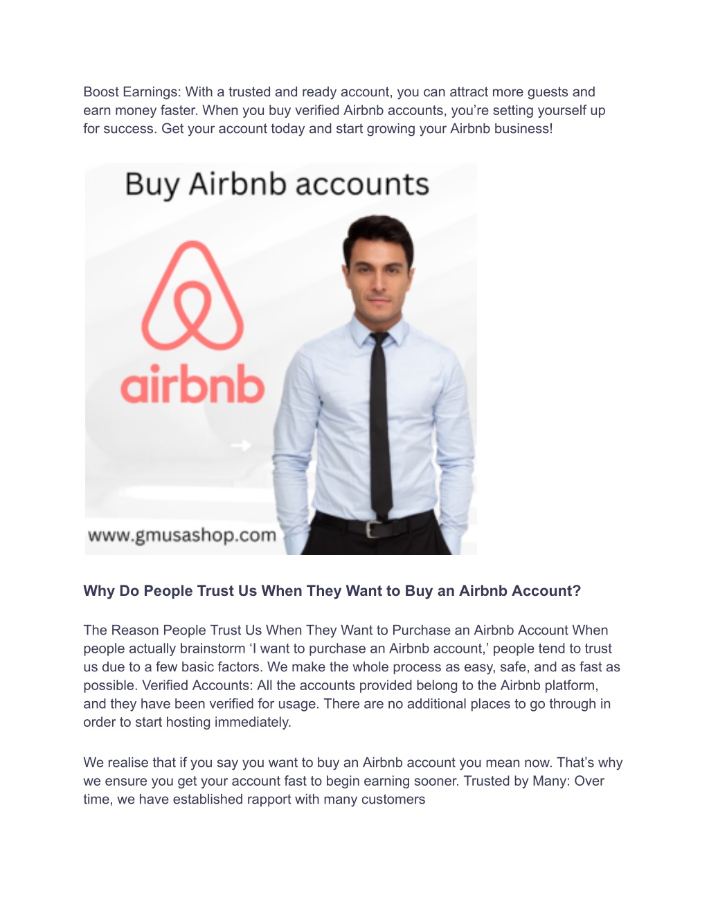 PPT USA Best Place to Buy Airbnb account 2025/2026 PowerPoint