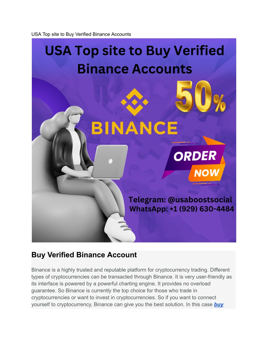 PPT - USA Top site to Buy Verified Binance Accounts PowerPoint ...