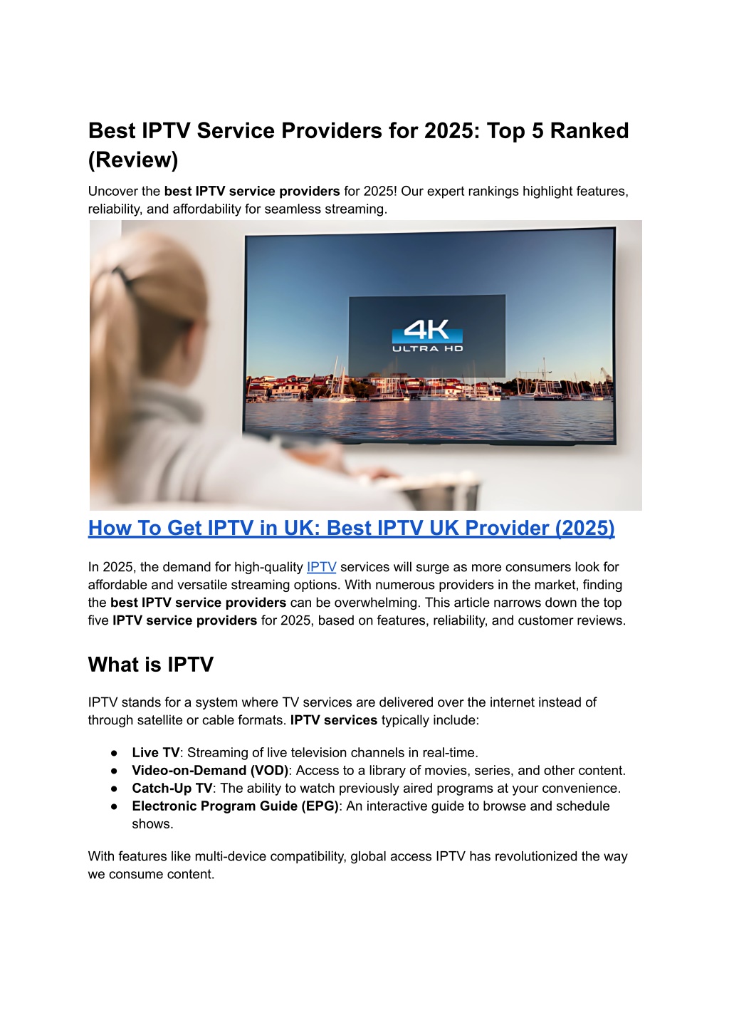 PPT - Best IPTV Service Providers for 2025_ Top 5 Ranked (Review ...