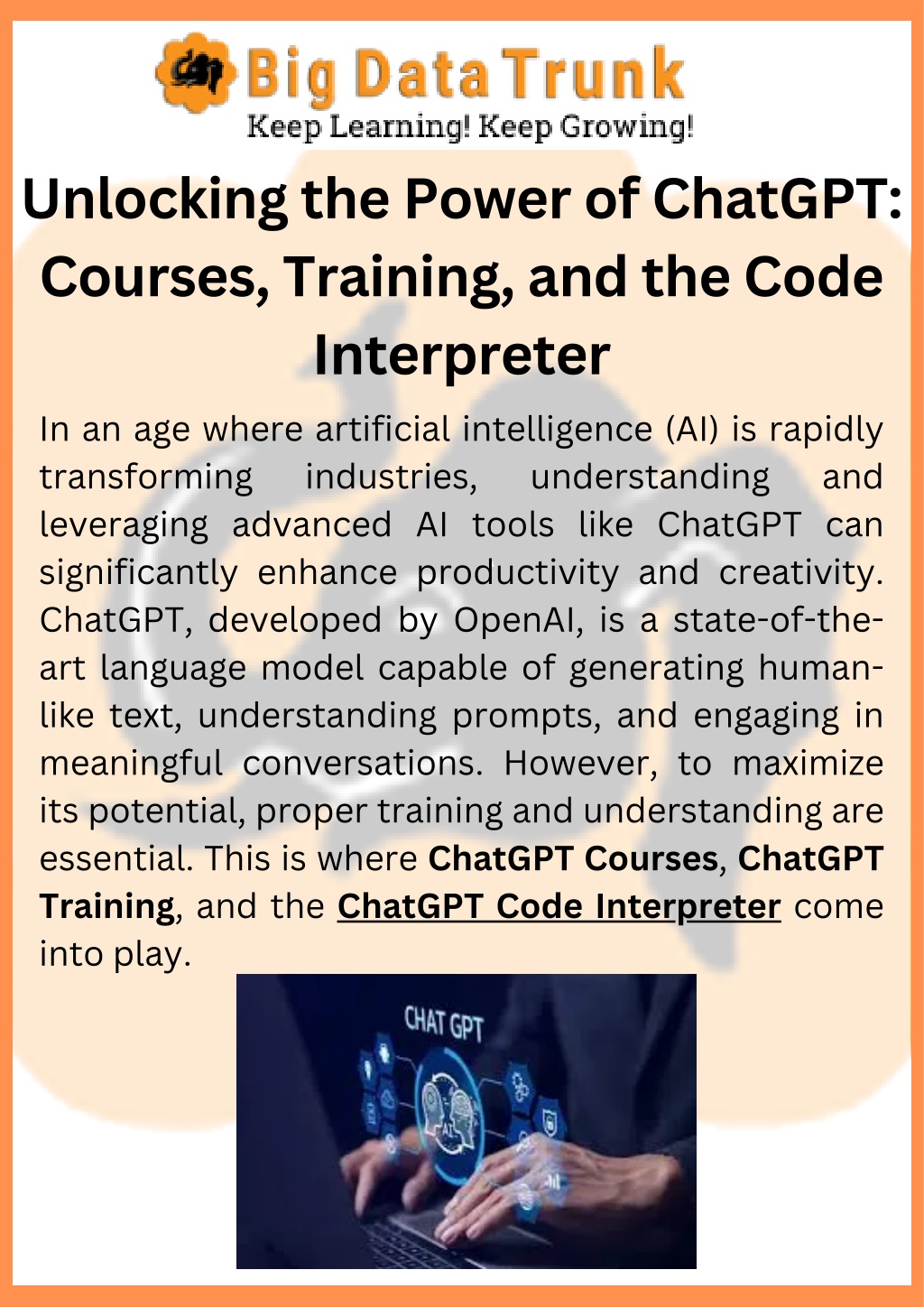 PPT Unlocking The Power Of ChatGPT Courses Training And The Code Interpreter PowerPoint