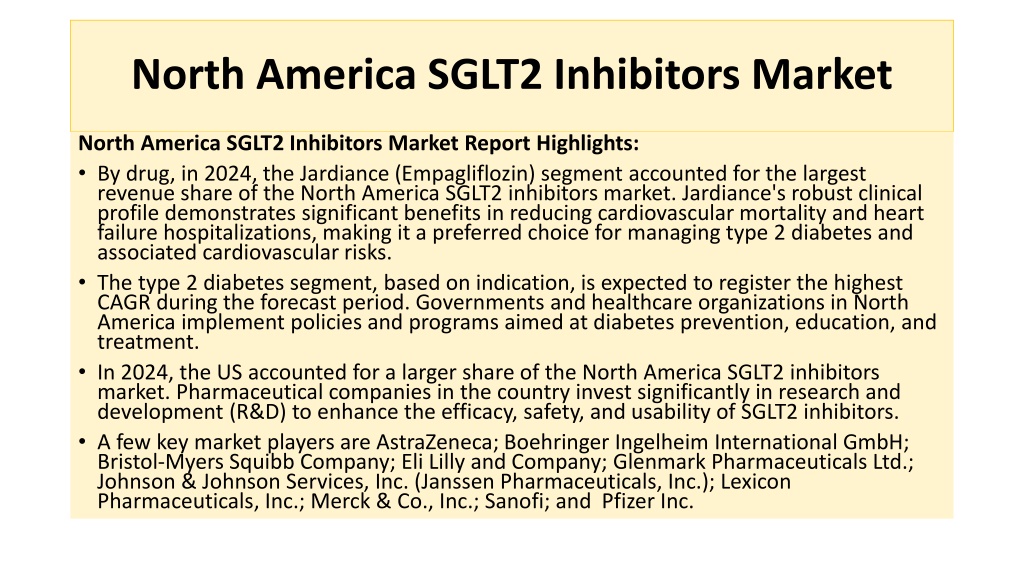 Ppt - North America Sglt2 Inhibitors Market Powerpoint Presentation 