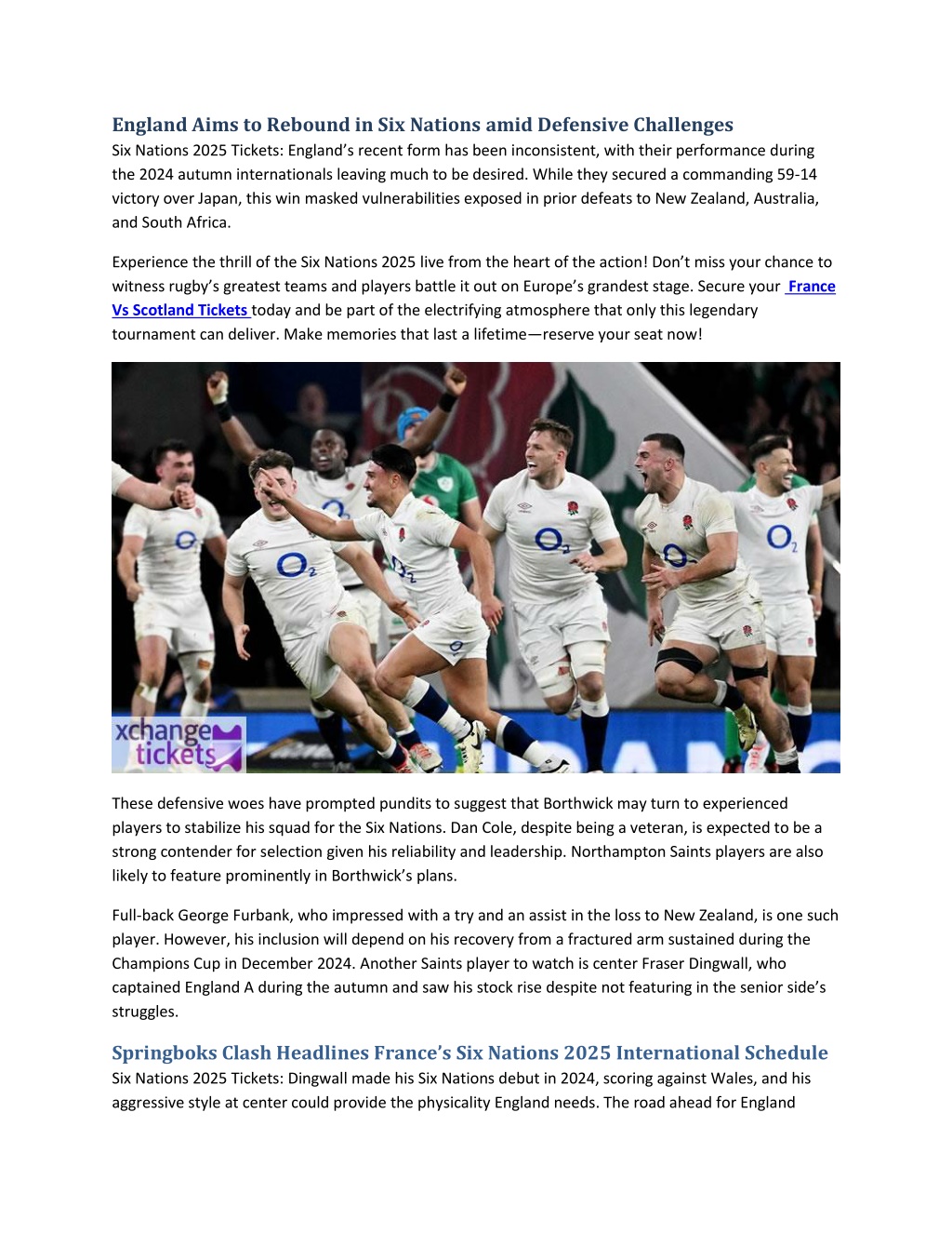 PPT France and South Africa Set for Explosive Six Nations 2025