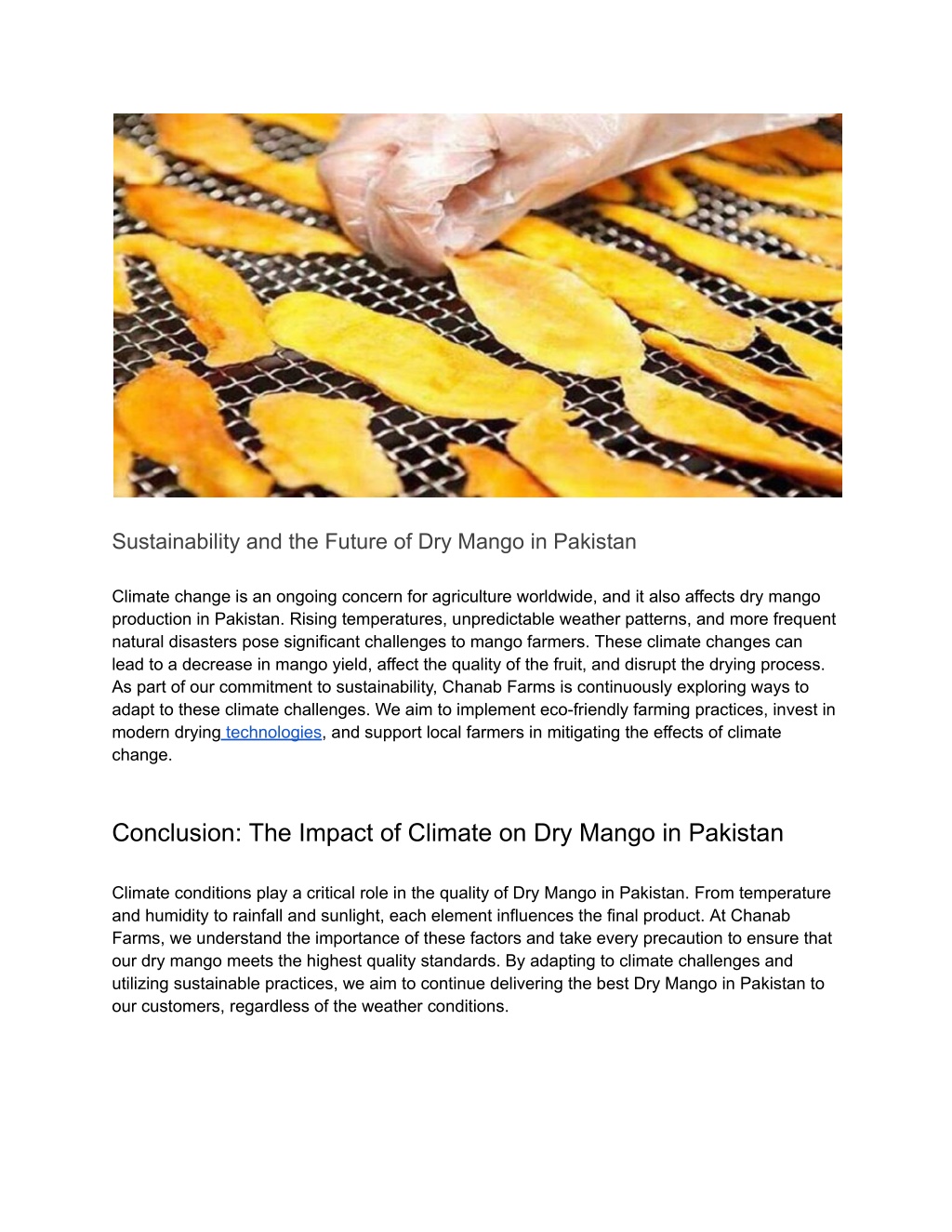 Ppt - How Climate Conditions Affect The Quality Of Dry Mango In 