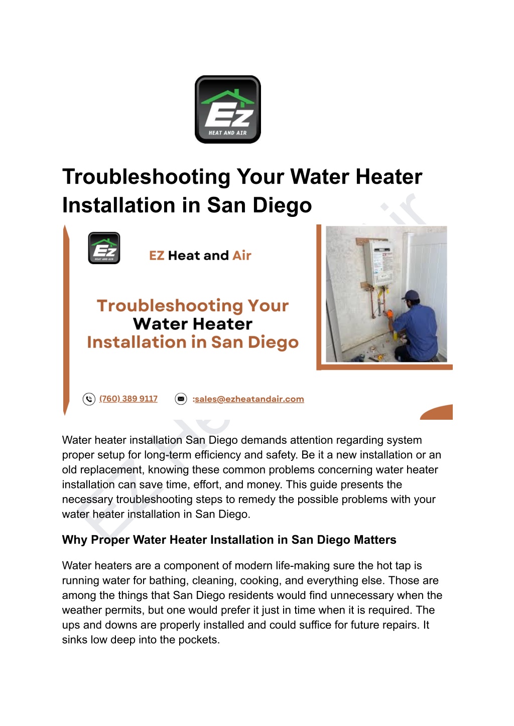 PPT - Troubleshooting Your Water Heater Installation in San Diego (1 ...