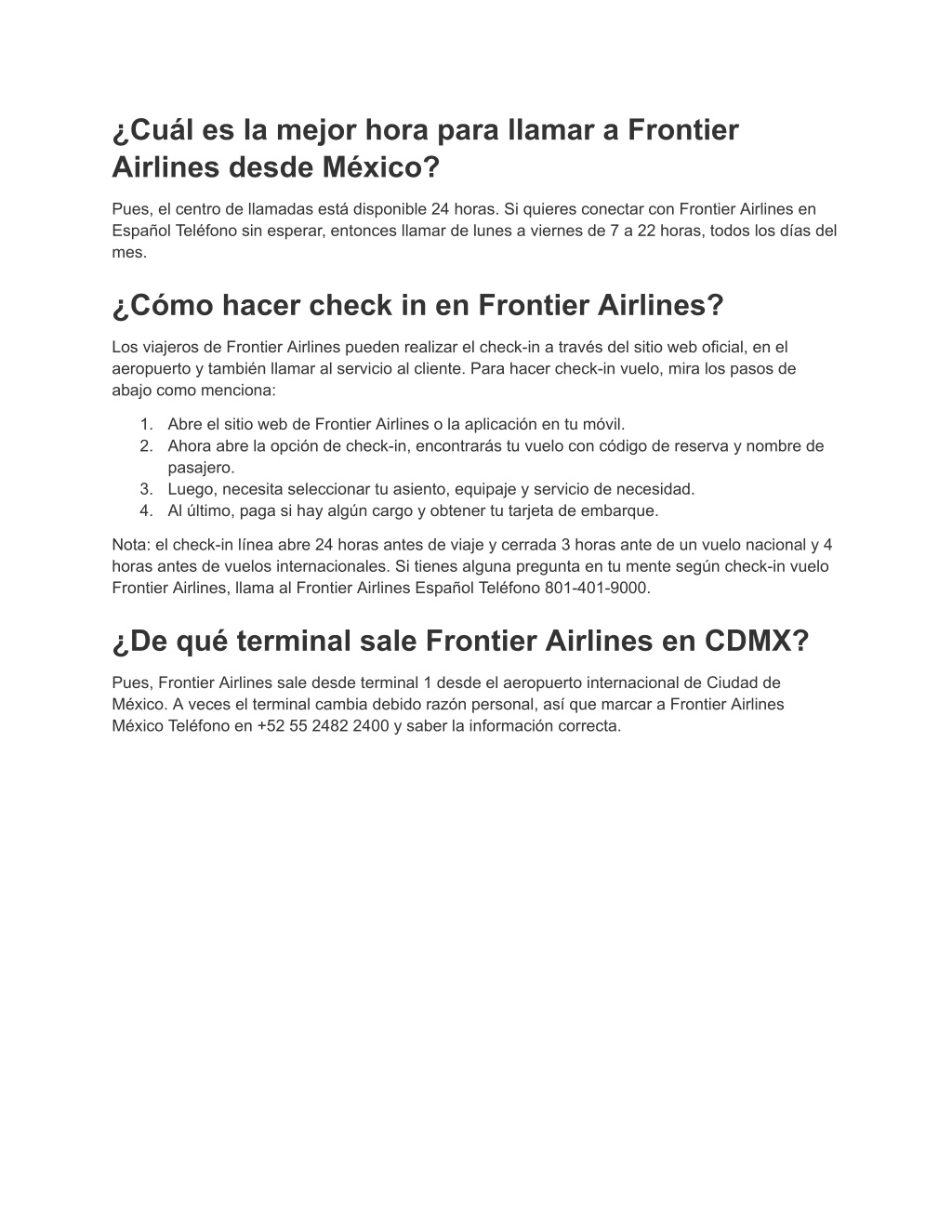 Ppt - ¿cómo Llamar A Frontier Airlines Desde México Powerpoint 