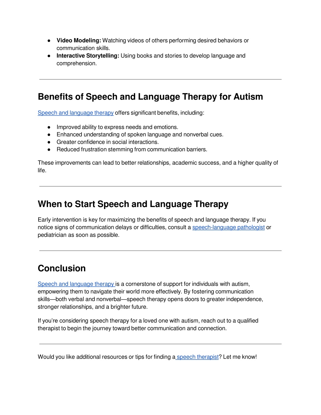 PPT - The Role of Speech and Language Therapy in Treating Autism ...