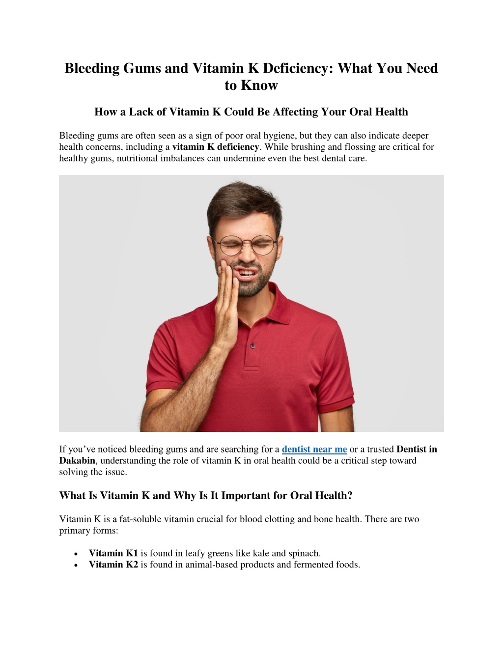 PPT - Bleeding Gums and Vitamin K Deficiency PowerPoint Presentation ...