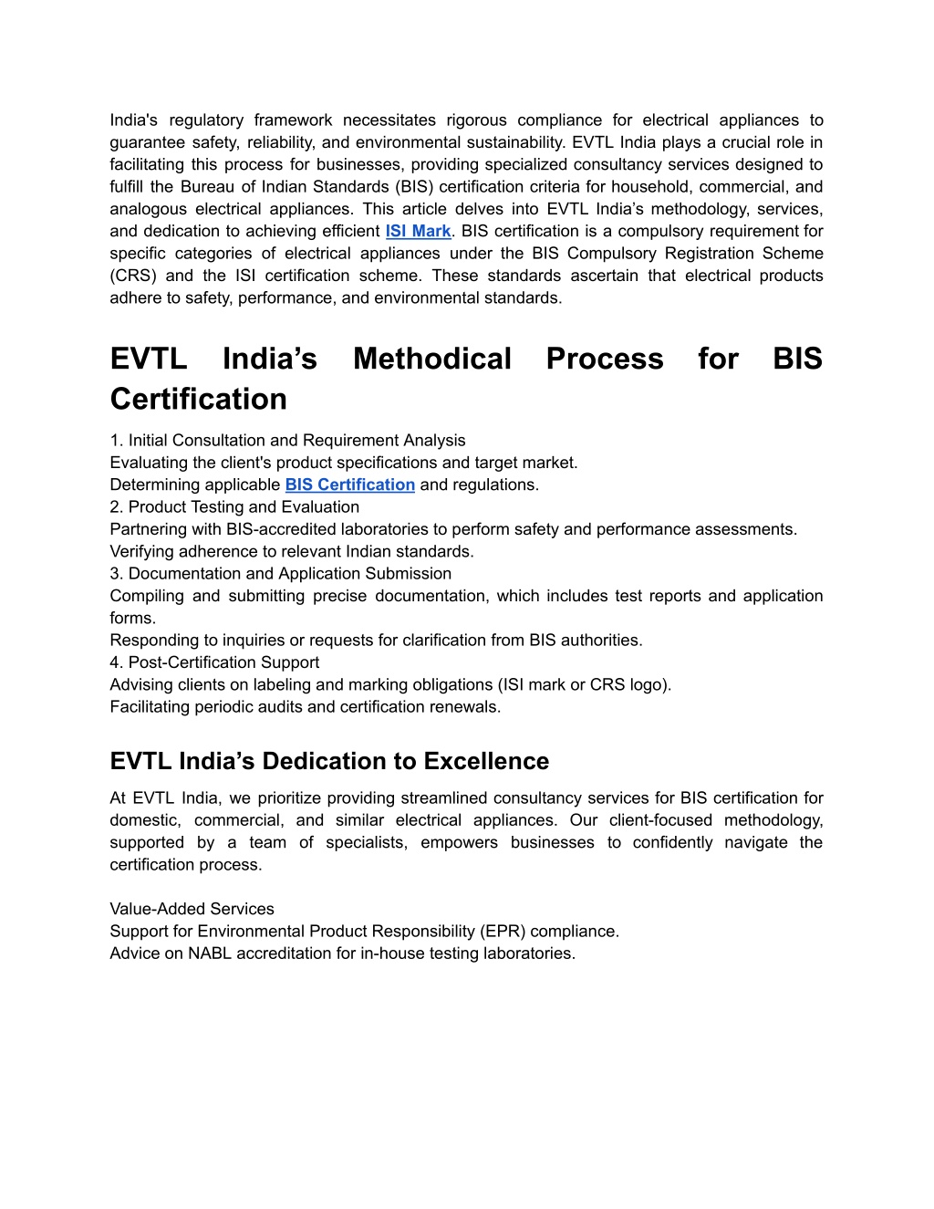 PPT - EVTL India’s Approach to BIS Certification for Household ...