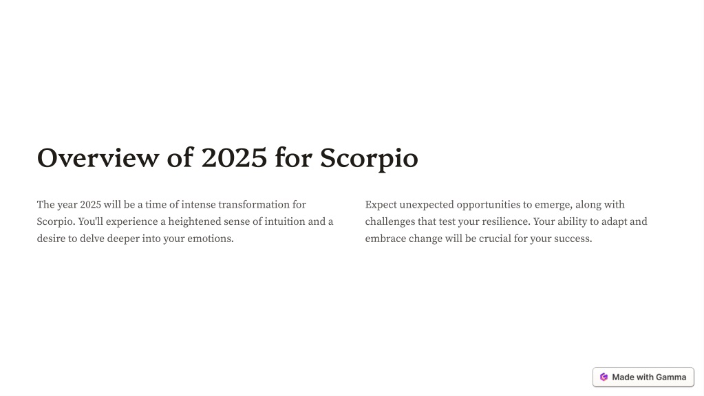 PPT Scorpio Horoscope for 2025 Predictions for Love & Growth