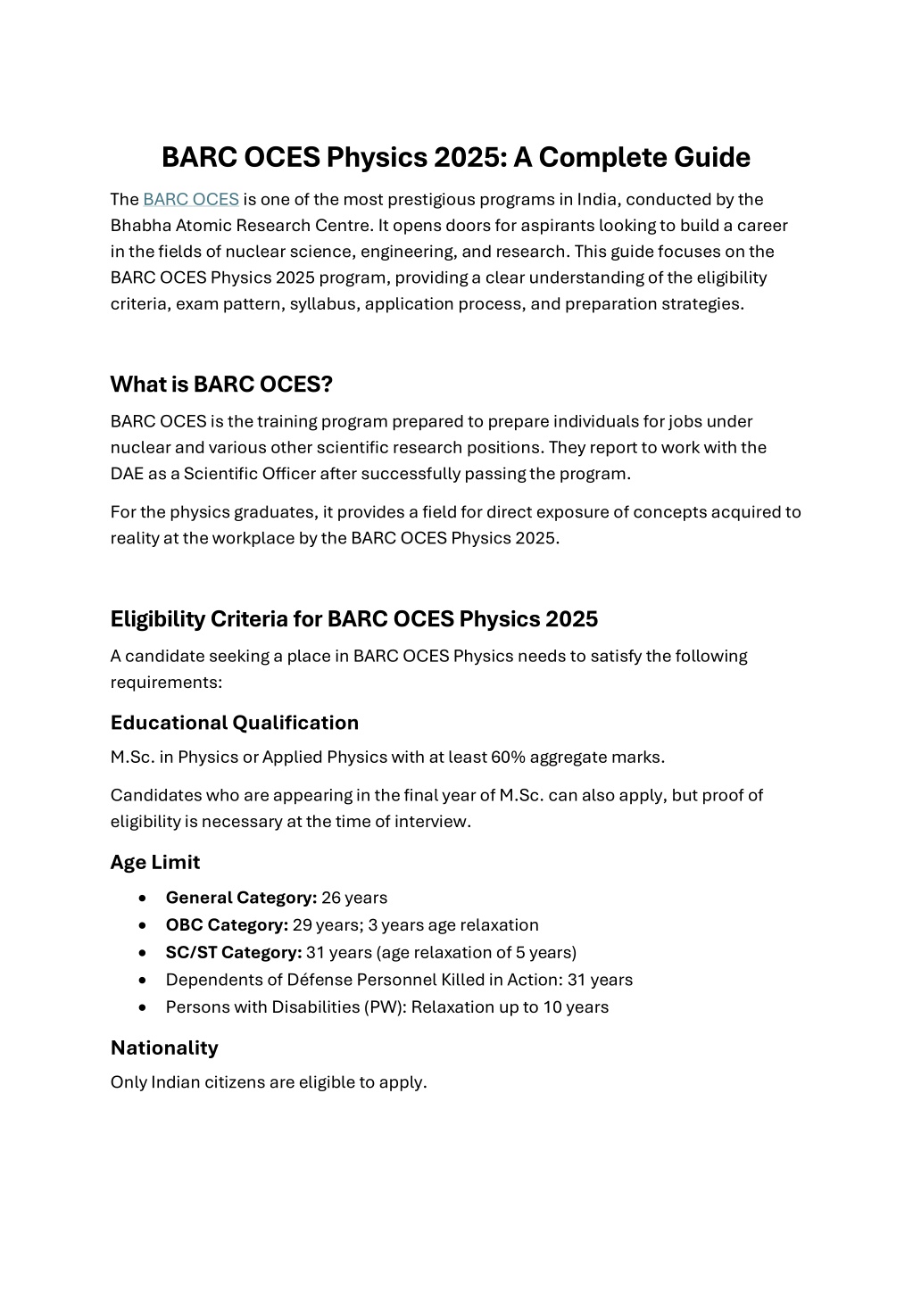 PPT BARC OCES Physics 2025 A Complete Guide PowerPoint Presentation