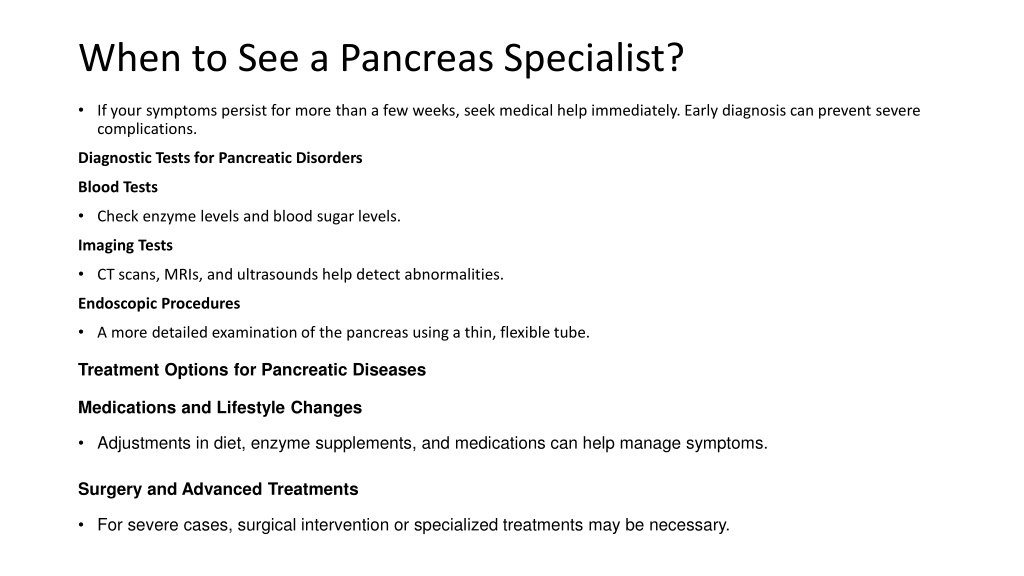 PPT - When Should You See a Pancreas Doctor? Key Warning Signs ...