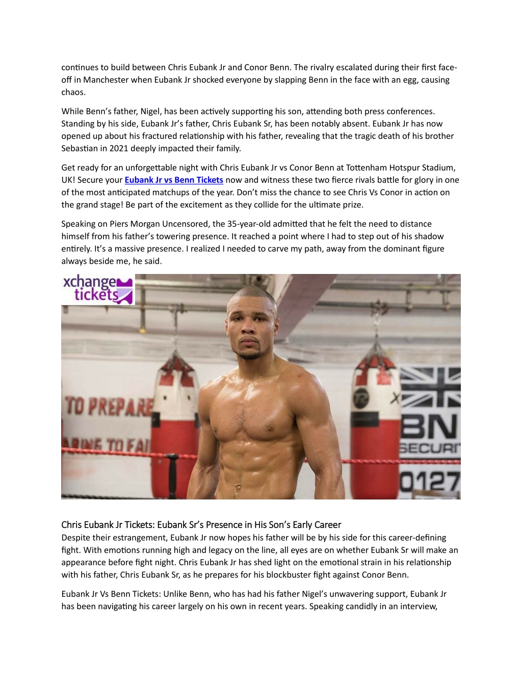 PPT - Chris Eubank Jr's Heartfelt Plea to Father Before Benn Fight ...